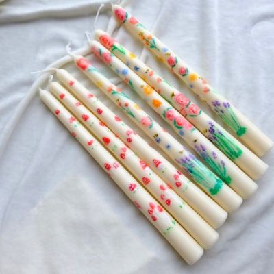 Painted Taper Candles