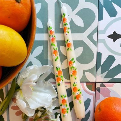 Painted Taper Candles