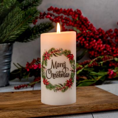 Christmas Rings Pillar Candle