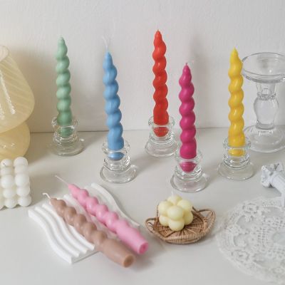 Color Twisted Taper Candles