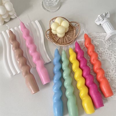 Color Twisted Taper Candles