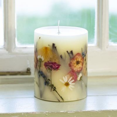 Real Flower Pillar Candles