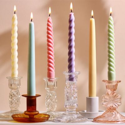 Color Spiral Taper Candles