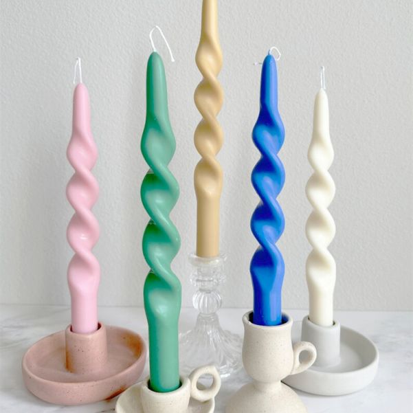 Colorful Dinner Taper Candles