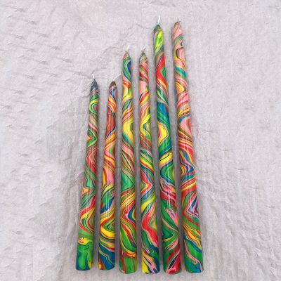 Marbled Taper Candles