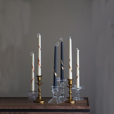 Gold-rimmed Taper Candle