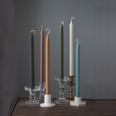 Color Hexagon Taper Candle