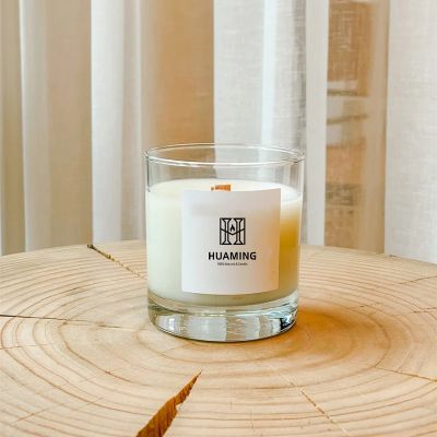 Glass Wooden Scented Candle 180g