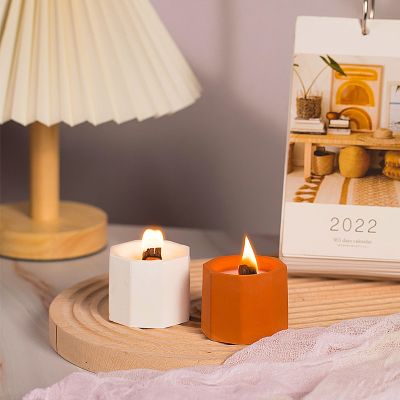 Octagonal Wooden Scented Candles 50g