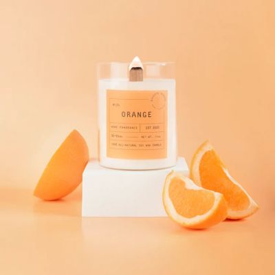 Orange Wooden Scented Candle 260g