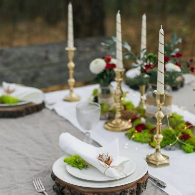 Golden Decor Ivory Taper Candles