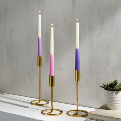 Handmade Dip-Dyed Taper Candles