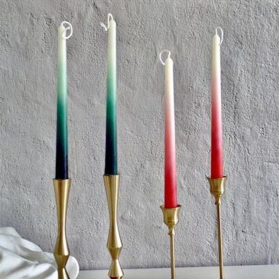 Handmade Dip-Dyed Taper Candles