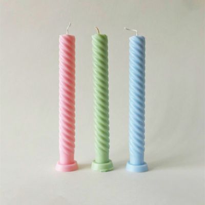 Pastel Scented Twist Taper Candle