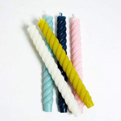 Pastel Scented Twist Taper Candle