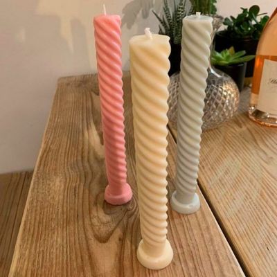 Pastel Scented Twist Taper Candle