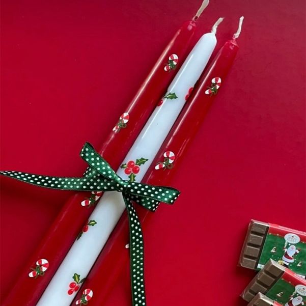 Christmas Theme Taper Candle