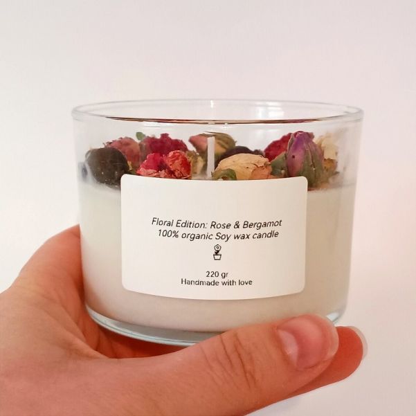 Organic Floral Fruit Scented Candles 140g