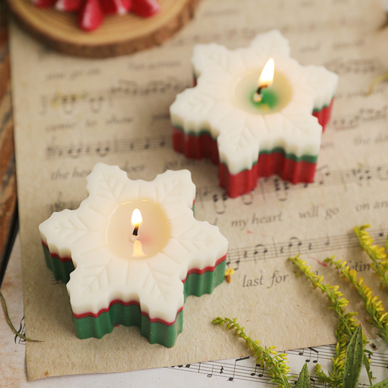Handmade Snowflake Novelty Candles 90g