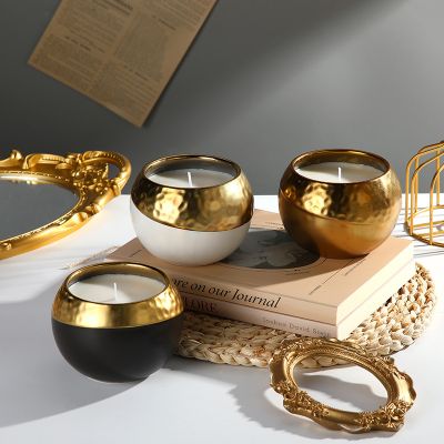 Premium Ceramic Gold Scented Candles 150g
