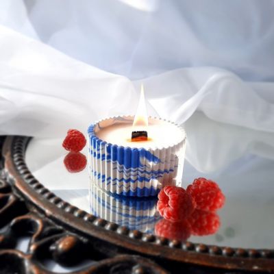 Ribbed Plaster Scented Candle 220g