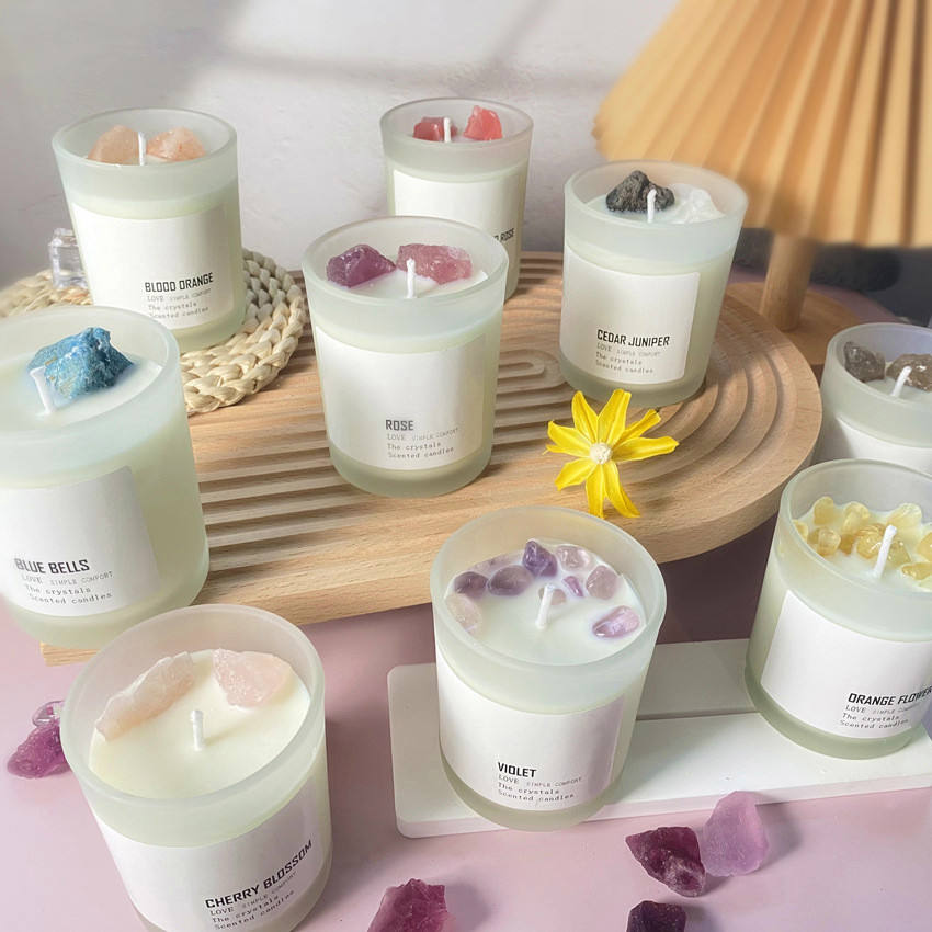 Crystal Stones Scented Candles 150g