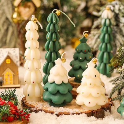 Chubby Christmas Tree Art Candles 135g