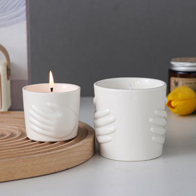 Embossed Ceramic Mug Scented Candle 175g