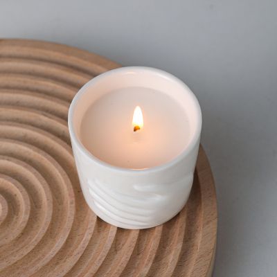 Embossed Ceramic Mug Scented Candle 175g