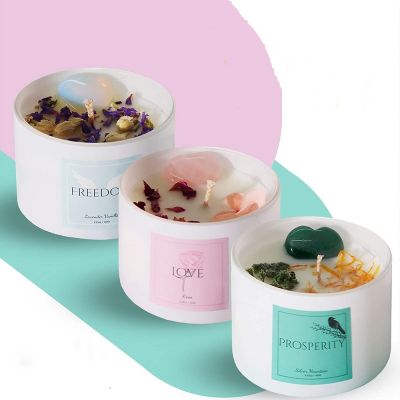 Scented Candles with Crystal Inside 100g