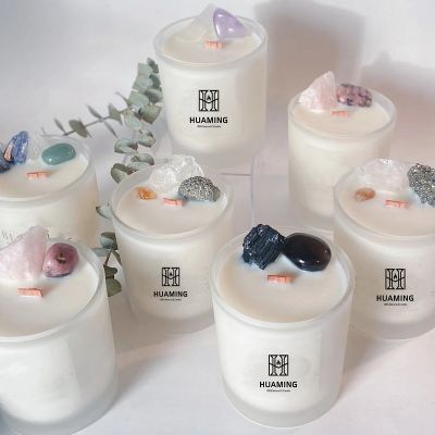 Gemstone Glass Scented Candle 200g