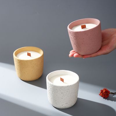 Wooden Concrete Scented Candle 220g