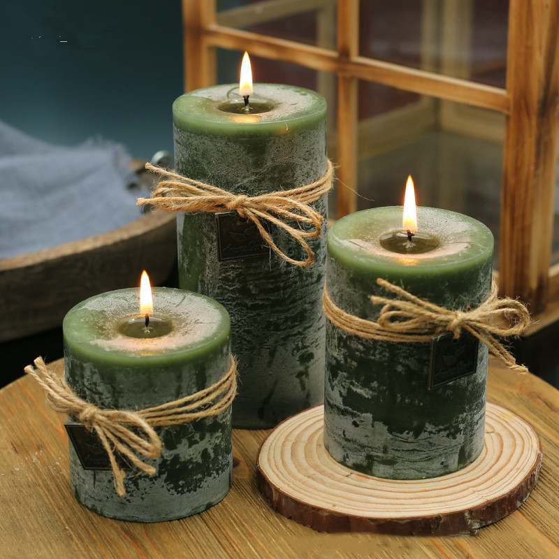 Green Household Candle Set