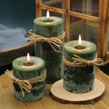 Green Household Candle Set