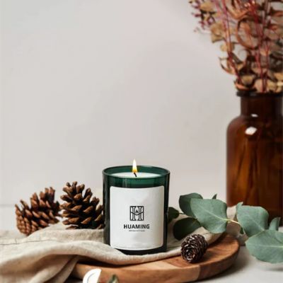 Pine and Caramel Scented Candle 180g