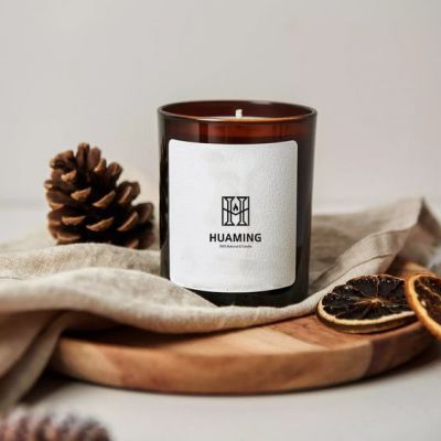 Pine and Caramel Scented Candle 180g