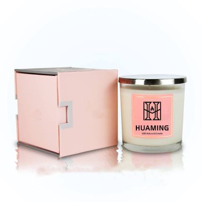 40 Hours Burn Decoration Vanilla Natural Soy Wax Scented Jar Candle with Metal Lid