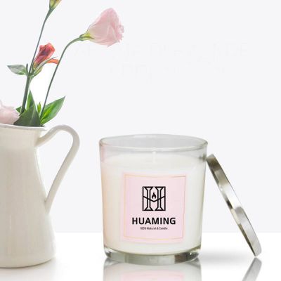 40 Hours Burn Decoration Vanilla Natural Soy Wax Scented Jar Candle with Metal Lid