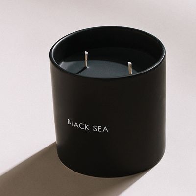 Black Ceramic Cup Aromatherapy Soy Wax Scented Candles Gift Set