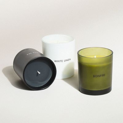 Black Ceramic Cup Aromatherapy Soy Wax Scented Candles Gift Set