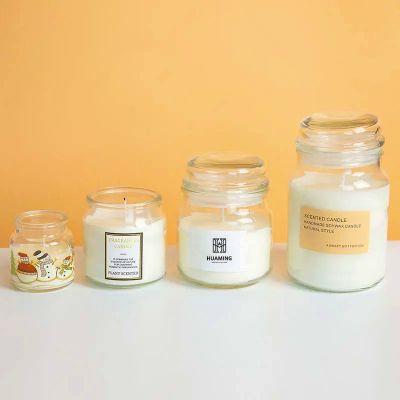 Small Scented Candle Jars With Lid Glass