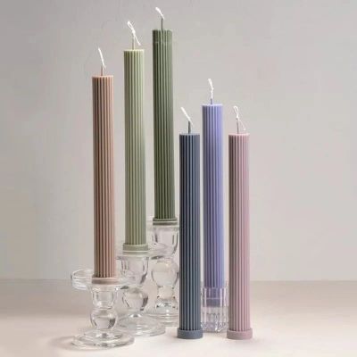Long Stick Colorful Pillar Candle Table Candle