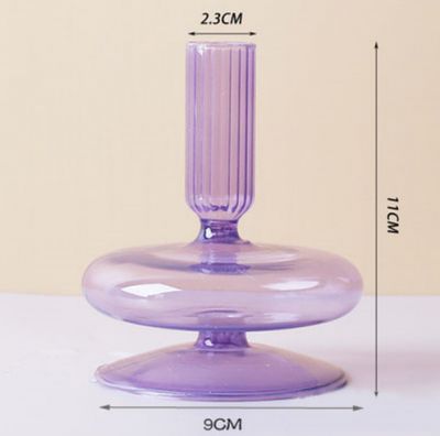 Unique Rotary Color Glass Table Scented Candle Stick Holder