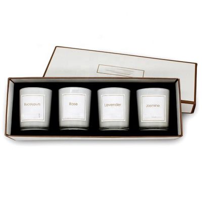 White Black Bougie Glass Aroma Custom Aromatic jar Soy Candles