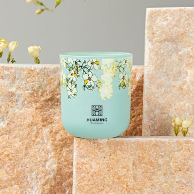 Flower Ceramic Scented Massage Candle With Gift Box Set