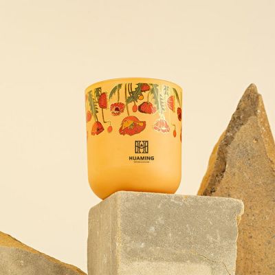 Flower Ceramic Scented Massage Candle With Gift Box Set