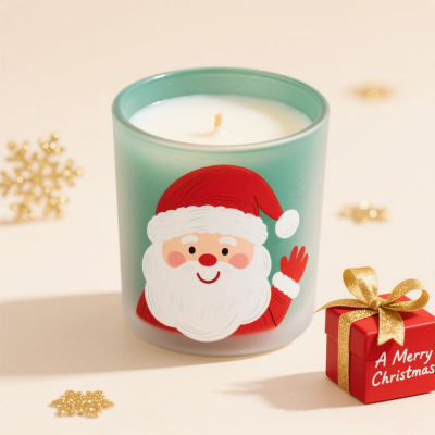 8×9cm Christmas atmosphere scented candle set with gift box packaging