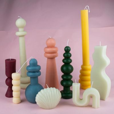 Decorative Wax Candles in Modern Designs