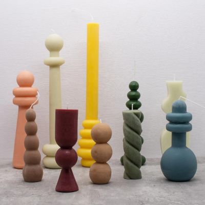 Decorative Wax Candles in Modern Designs