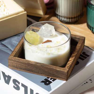 7oz Premium Vanilla Aromatherapy Home Soy Scented Candle Gifts with Wood Wick
